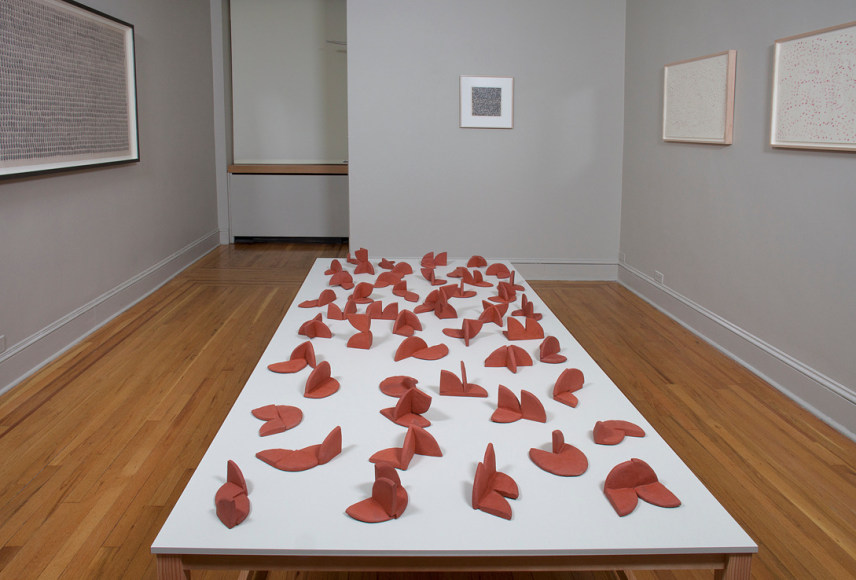 Installation view of Joel Shapiro: Sculpture and Drawings 1969-1972 at Craig F. Starr Gallery