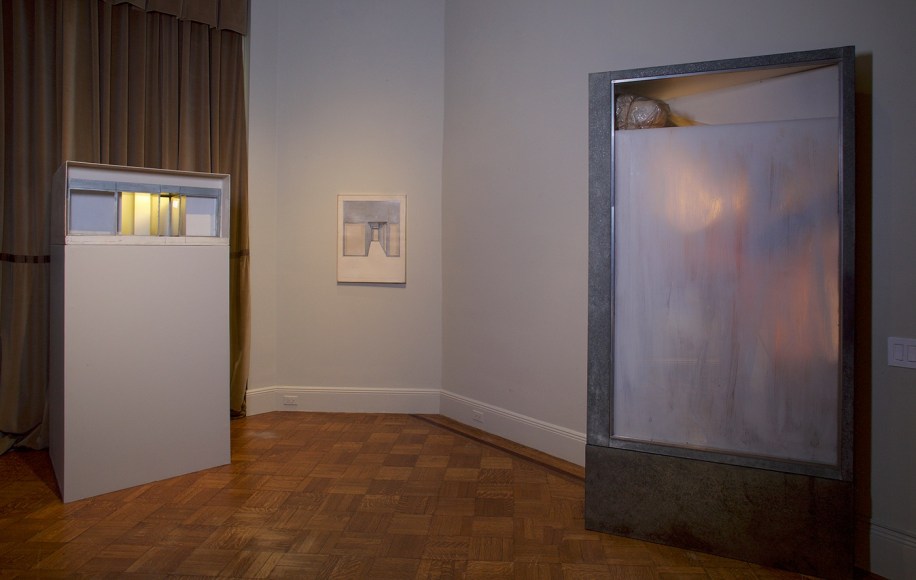 Installation view of Christo: Show Windows and Store Fronts, 1963-67 at Craig F. Starr Gallery