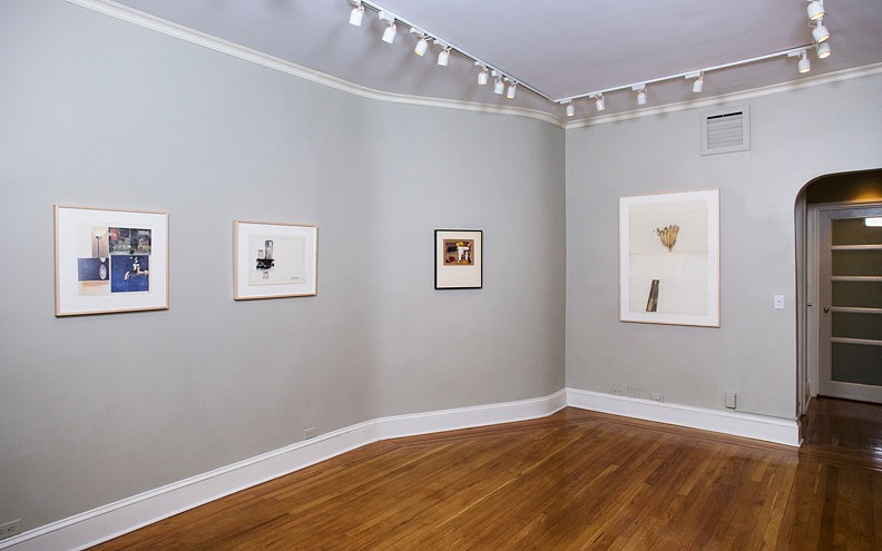 Installation view of To Ileana, From Bob: Rauschenberg Drawings from the Sonnabend Collection at Craig F. Starr Gallery