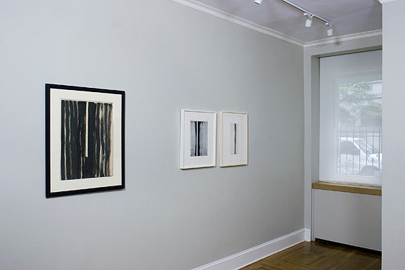 Installation view of&nbsp;Barnett Newman: Drawing Delcares the Space&nbsp;at Craig F. Starr Gallery&nbsp;