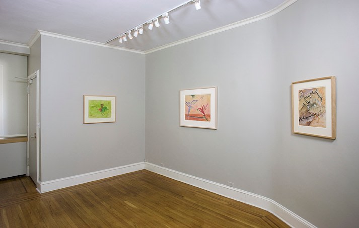 Installation view of Barnett Newman Drawings 1944-1946 at Craig F. Starr Gallery