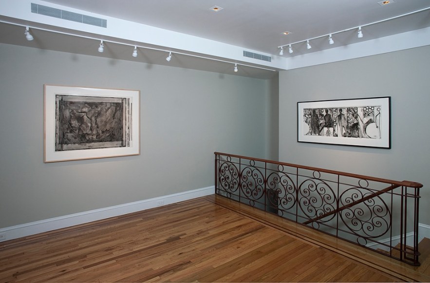 Installation view of Jasper Johns: Ink on Plastic at Craig F. Starr Gallery