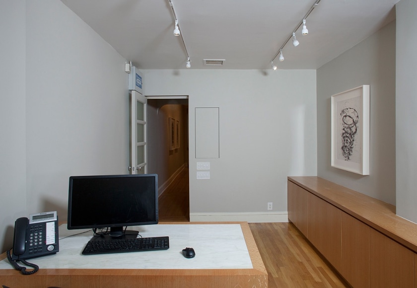 Installation view of Transparencies: Richard Serra Recent Drawings at Craig F. Starr Gallery