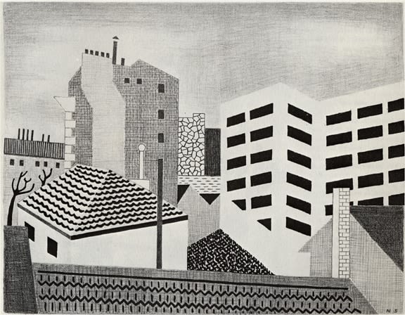 Niles Spencer, White Factory, 1928.