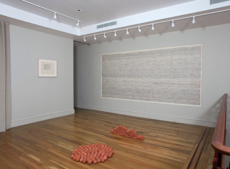 Installation view of Joel Shapiro: Sculpture and Drawings 1969-1972 at Craig F. Starr Gallery