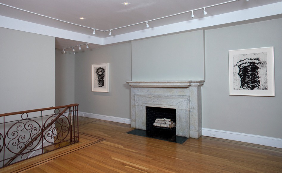 Installation view of Transparencies: Richard Serra Recent Drawings at Craig F. Starr Gallery