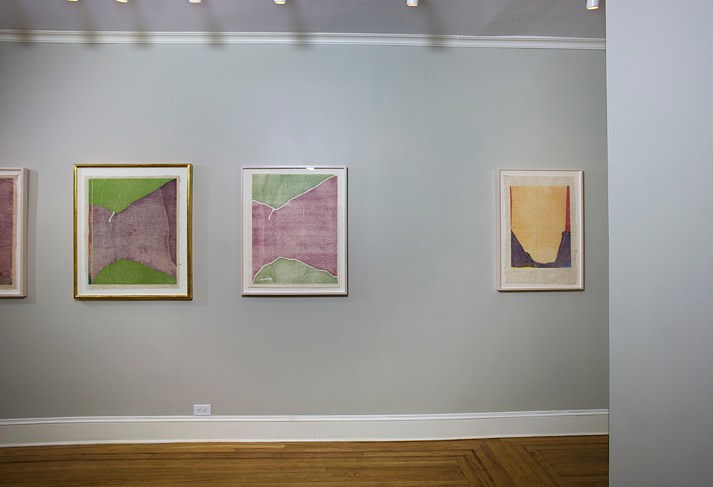 Installation view of Helen Frankenthaler, East and Beyond: Woodcuts 1973-77 at Craig F. Starr Gallery