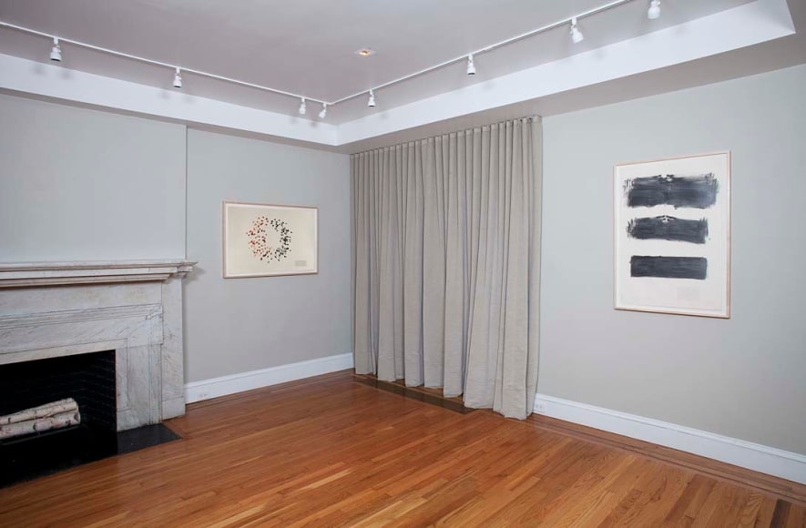 Installation view of Robert Morris: Drawings 1961-76 at Craig F. Starr Gallery