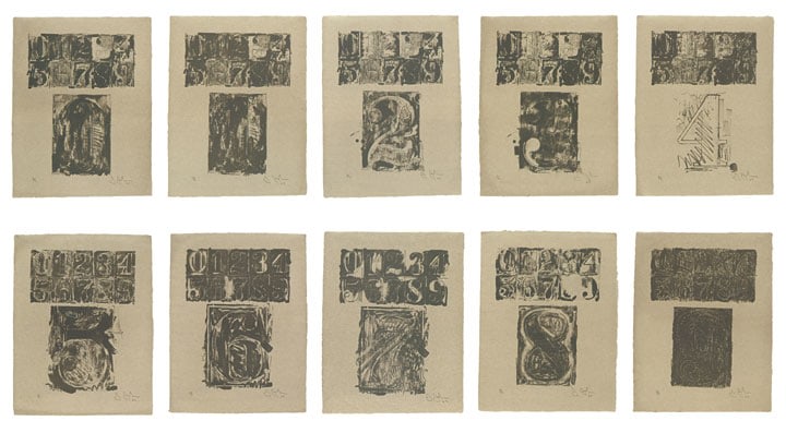 Jasper Johns, 0-9, 1963.
