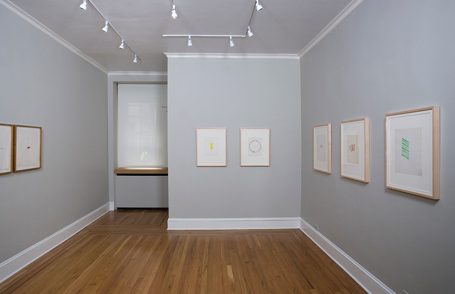 Installation view of Seeing Intimacy: Richard Tuttle on Paper at Craig F. Starr Gallery