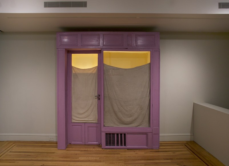 Installation view of&nbsp;Christo: Show Windows and Store Fronts, 1963-67&nbsp;at Craig F. Starr Gallery