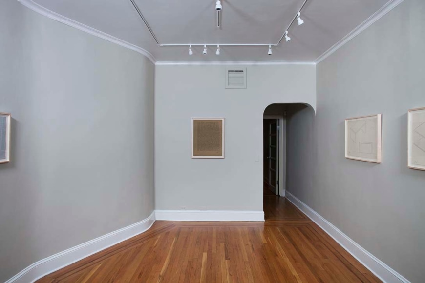Installation view of Robert Morris: Drawings 1961-76 at Craig F. Starr Gallery