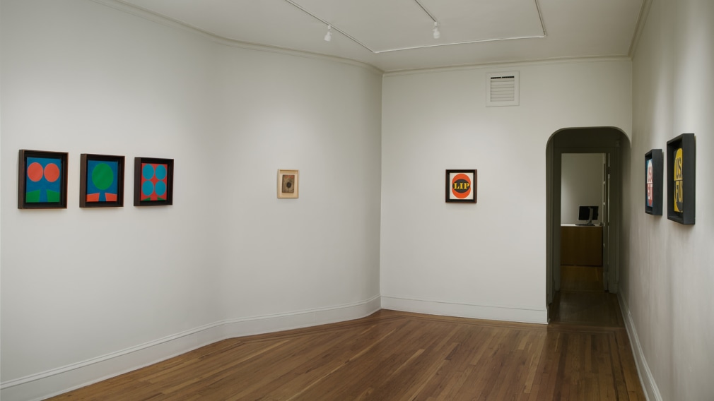 Installation view of Robert Indiana: Sign Paintings, 1960-65 at Craig F. Starr Gallery