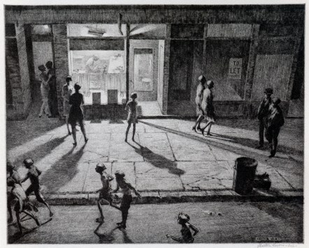 Martin Lewis Spring Night Greenwich Village, 1930