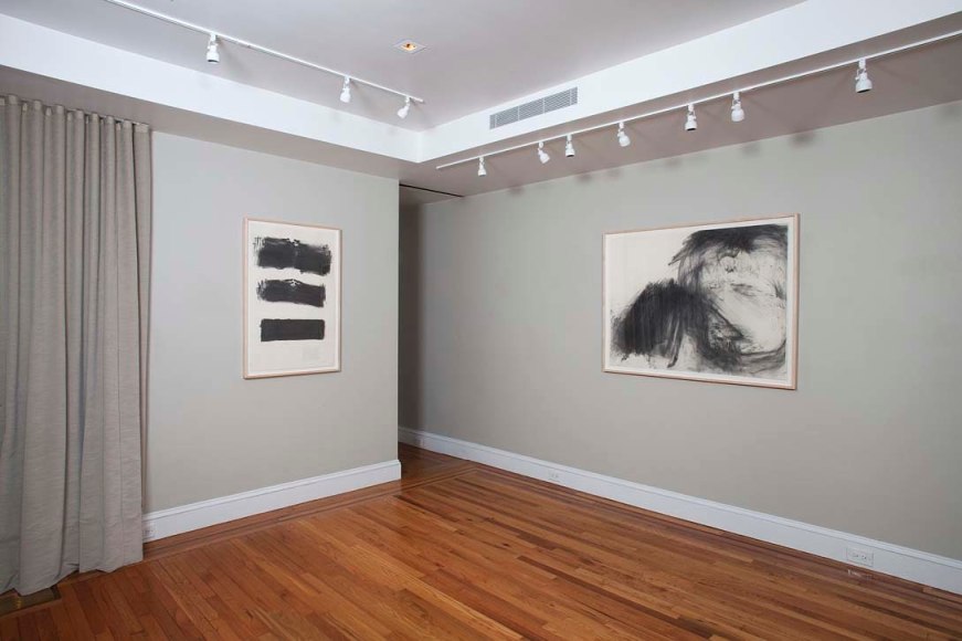 Installation view of Robert Morris: Drawings 1961-76 at Craig F. Starr Gallery