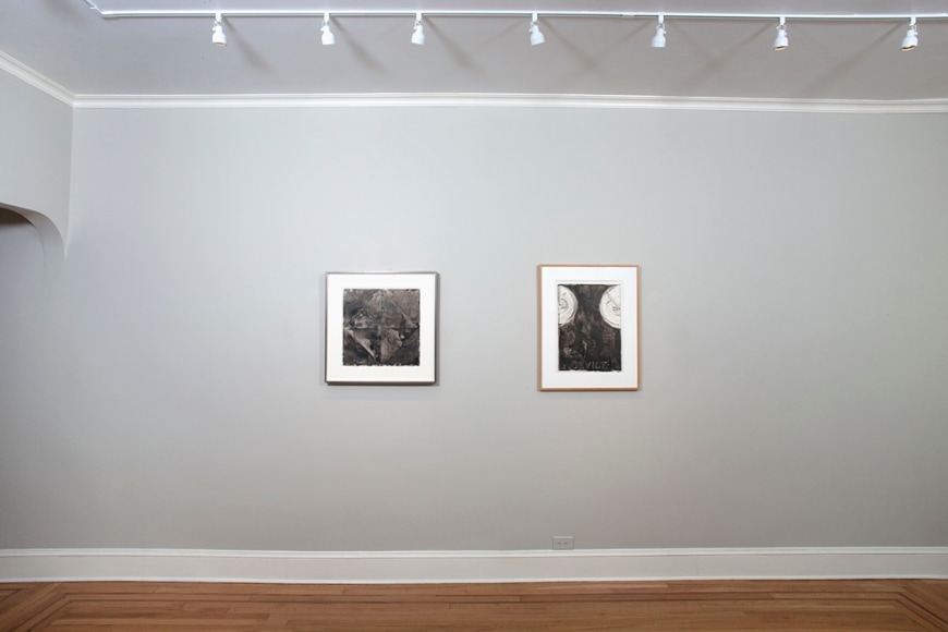 Installation view of Jasper Johns: Ink on Plastic at Craig F. Starr Gallery