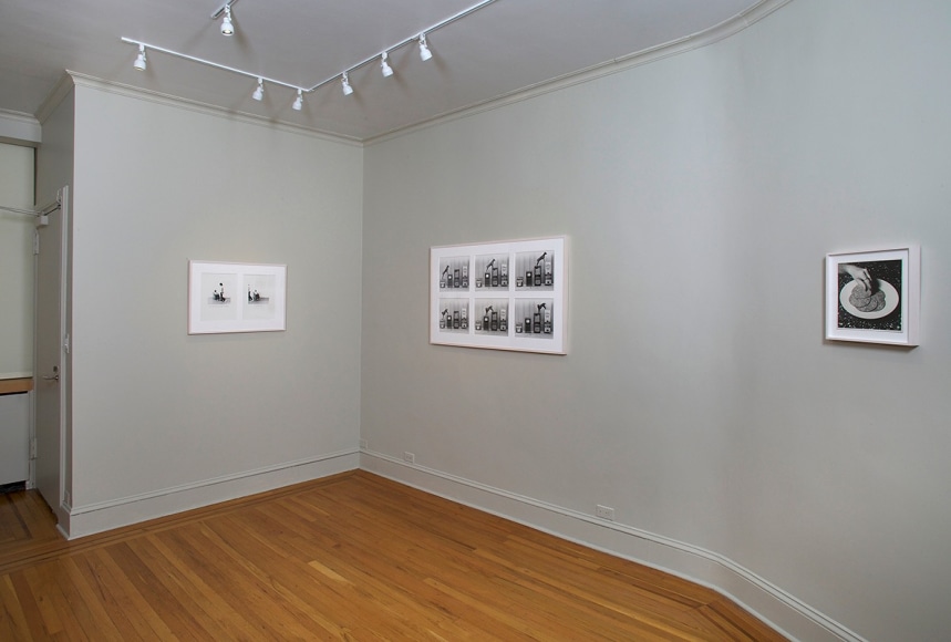 Installation view of Eureka: William Wegman Photographs 1970-1975 at Craig F. Starr Gallery