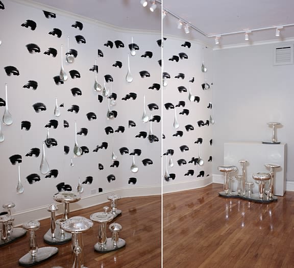 Installation view&nbsp;Rob Wynne:The Heartbeat of a Bird&nbsp;on view at Craig F. Starr Gallery 2006. Photo by Light Blue Studio.&nbsp;