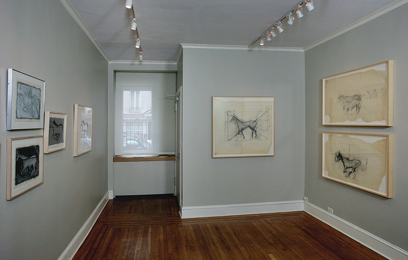 Installation view of Susan Rothenberg: Horses 1974-77 at Craig F. Starr Gallery