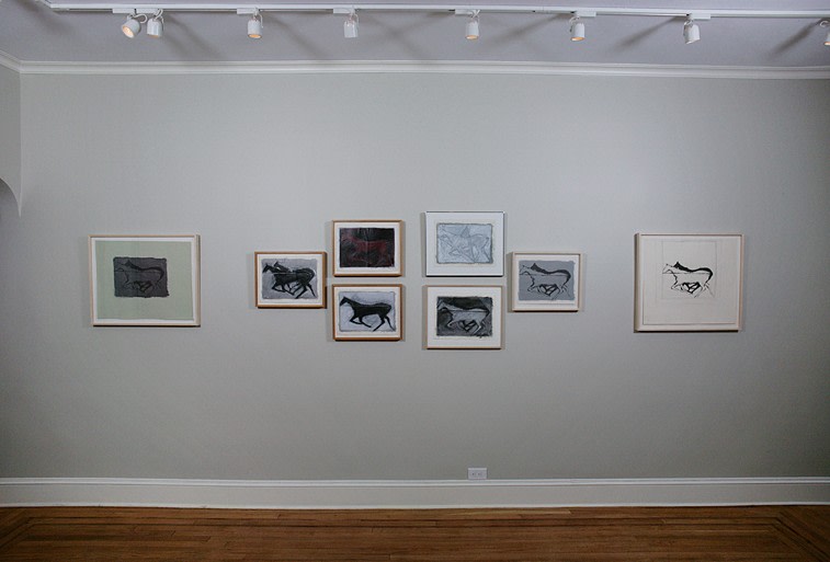 Installation view of Susan Rothenberg: Horses 1974-77 at Craig F. Starr Gallery