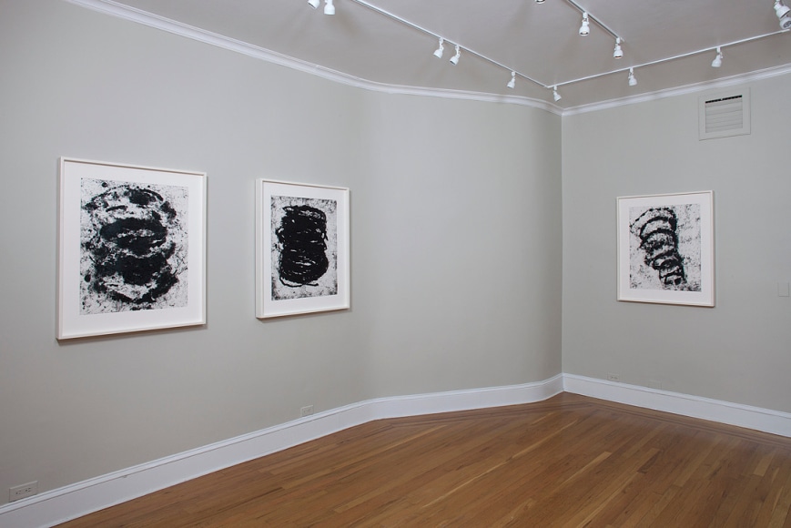 Installation view of Transparencies: Richard Serra Recent Drawings at Craig F. Starr Gallery