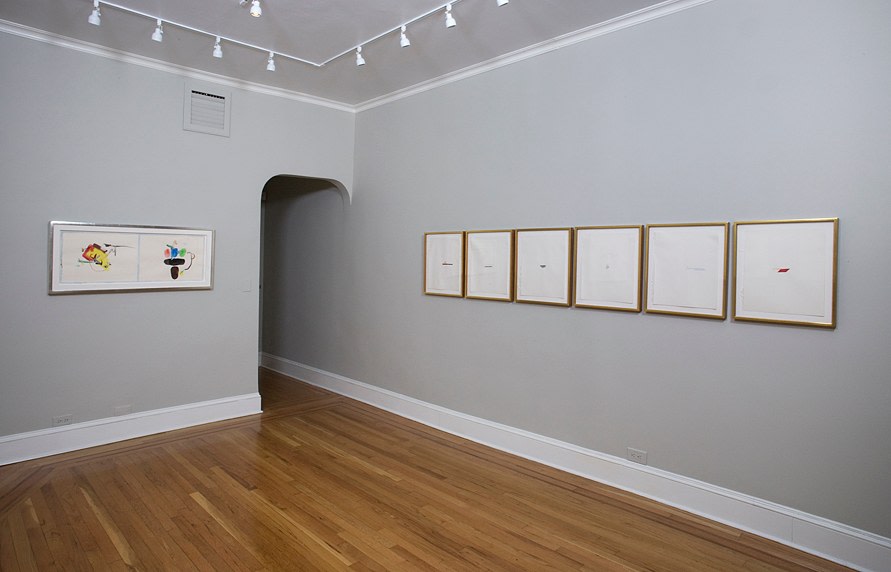 Installation view of Seeing Intimacy: Richard Tuttle on Paper at Craig F. Starr Gallery