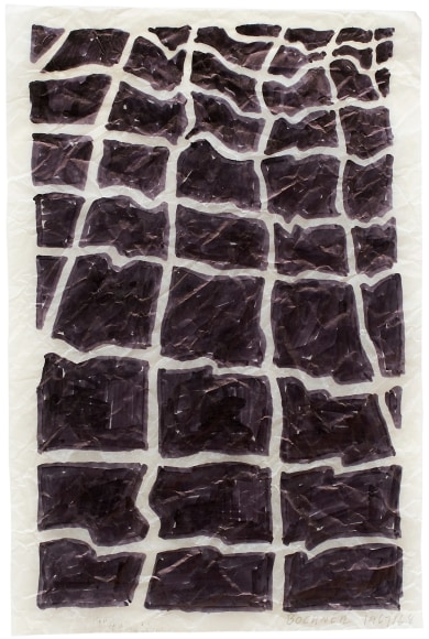 Mel Bochner, Tracing (Surface Deformation): Recrumpled, 1967. 