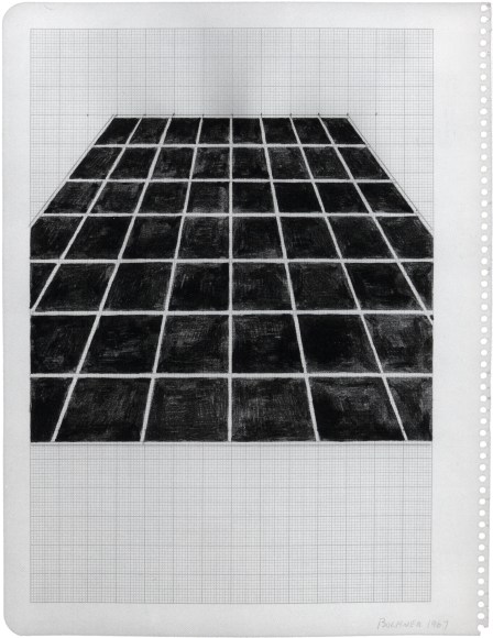 Mel Bochner, Study for Photo Piece (One Point Perspective), 1967.