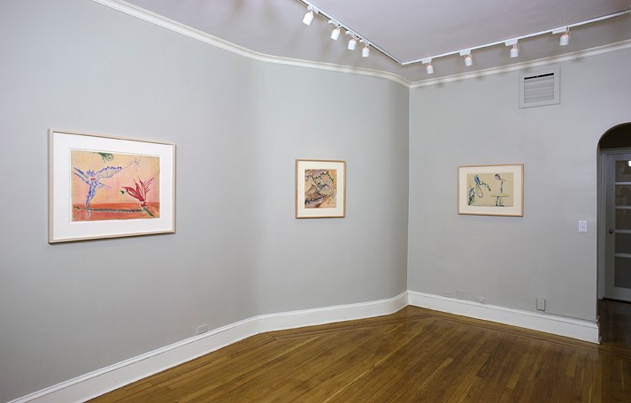 Installation view of Barnett Newman Drawings 1944-1946 at Craig F. Starr Gallery