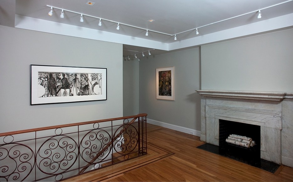 Installation view of Jasper Johns: Ink on Plastic at Craig F. Starr Gallery