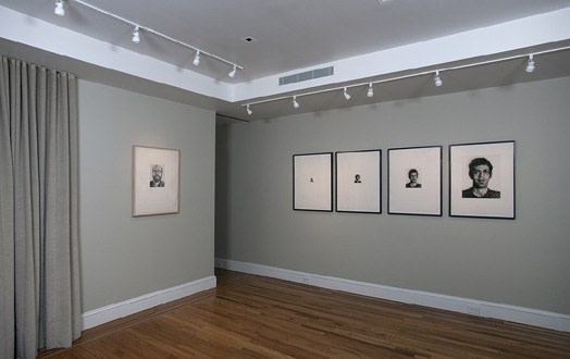 Installation view of Chuck Close: Drawings of the 1970s at Craig F. Starr Gallery