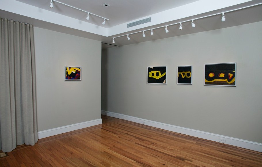 Installation view of Al Held Paintings 1959 at Craig F. Starr Gallery