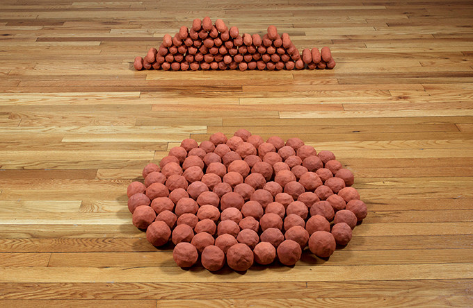 Installation view of Joel Shapiro: Sculpture and Drawings 1969-1972 at Craig F. Starr Gallery