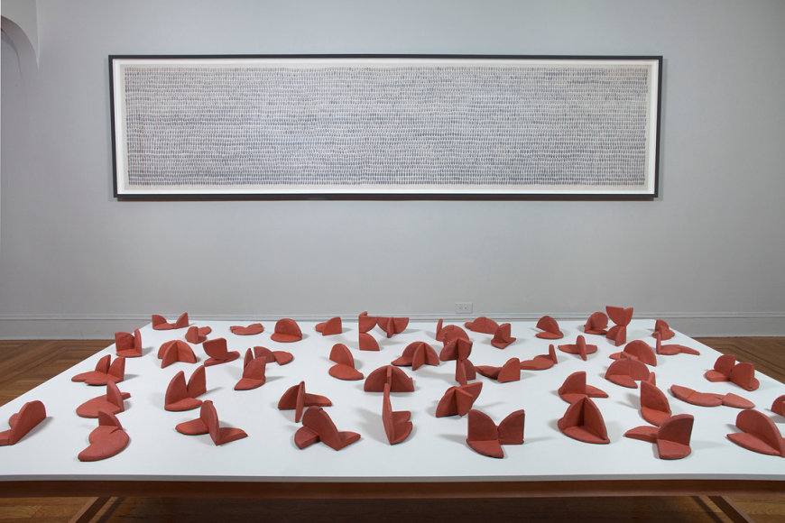 Installation view of Joel Shapiro: Sculpture and Drawings 1969-1972 at Craig F. Starr Gallery