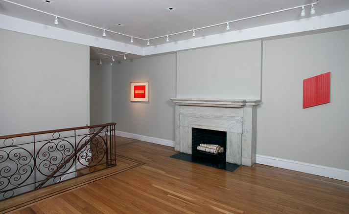 Installation view of Donald Judd: Cadmium Red at Craig F. Starr Gallery