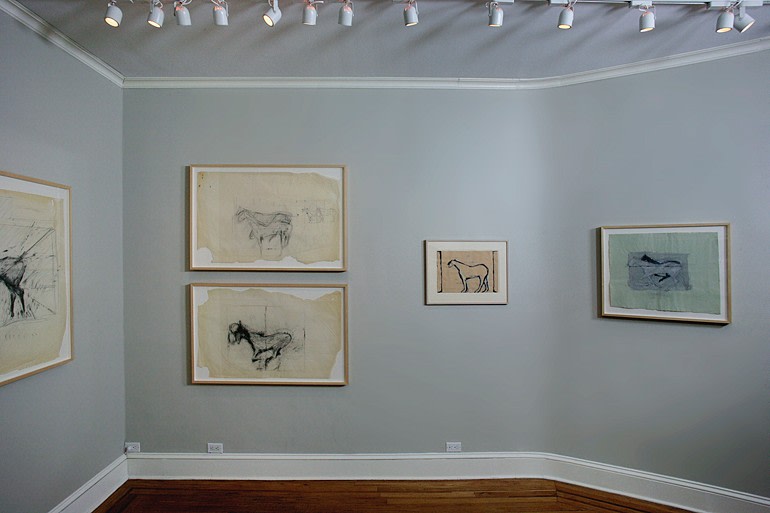 Installation view of Susan Rothenberg: Horses 1974-77 at Craig F. Starr Gallery