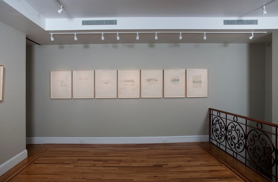 Installation view of Cy Twombly Prints at Craig F. Starr Gallery