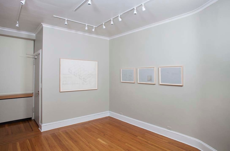 Installation view of Robert Morris: Drawings 1961-76 at Craig F. Starr Gallery