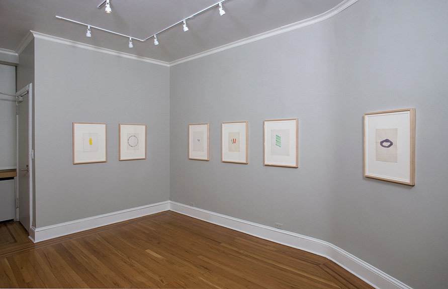 Installation view of Seeing Intimacy: Richard Tuttle on Paper at Craig F. Starr Gallery