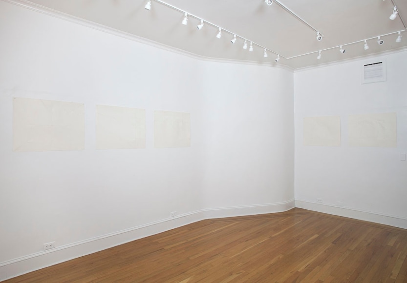 Installation view of Dorothea Rockburne: Works 1967-1972 at Craig F. Starr Gallery