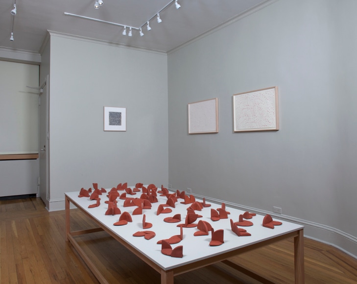 Installation view of Joel Shapiro: Sculpture and Drawings 1969-1972 at Craig F. Starr Gallery