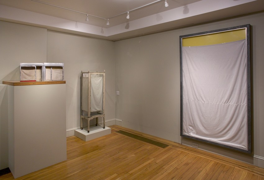 Installation view of Christo: Show Windows and Store Fronts, 1963-67 at Craig F. Starr Gallery