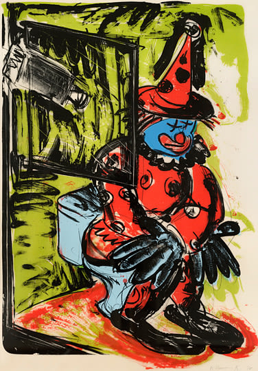 Bruce Nauman Clown Taking a Shit, 1988