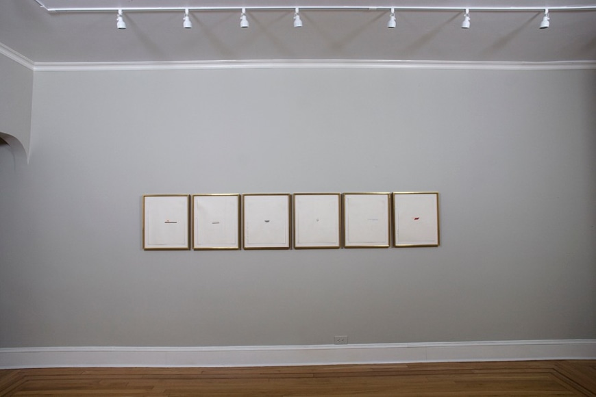 Installation view of Seeing Intimacy: Richard Tuttle on Paper at Craig F. Starr Gallery