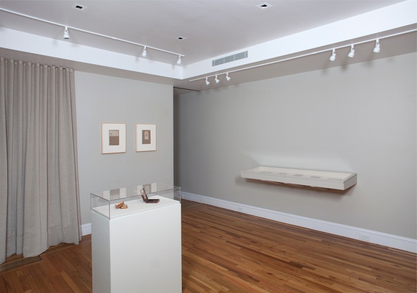 Installation view of Robert Rauschenberg: North African Collages and Scatole Personali c. 1952 at Craig F. Starr Gallery