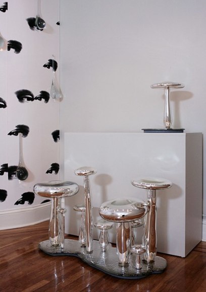 Installation view&nbsp;Rob Wynne:The Heartbeat of a Bird&nbsp;on view at Craig F. Starr Gallery 2006. Photo by Light Blue Studio.&nbsp;