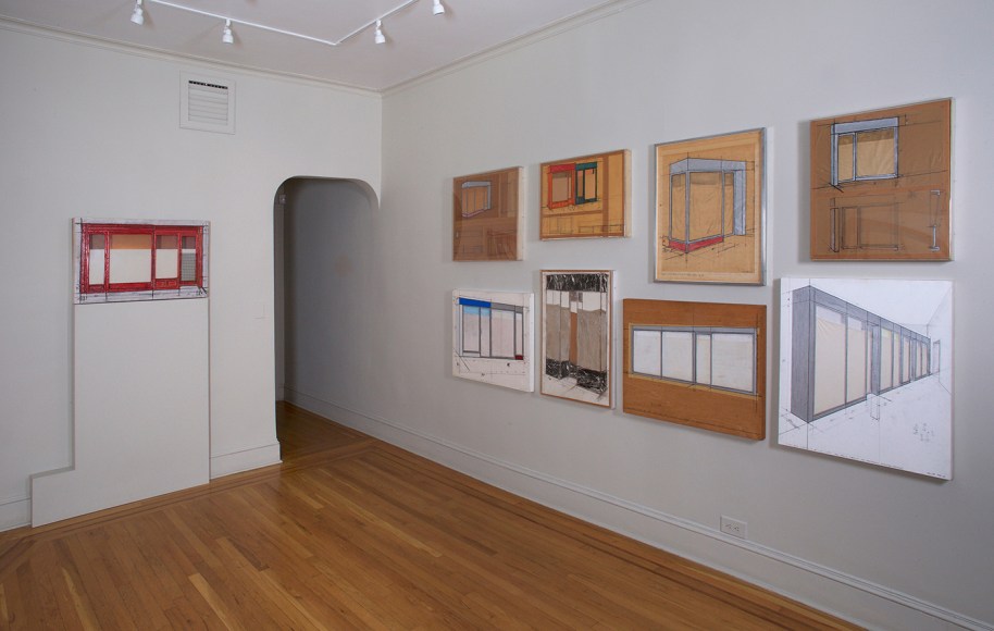 Installation view of Christo: Show Windows and Store Fronts, 1963-67 at Craig F. Starr Gallery