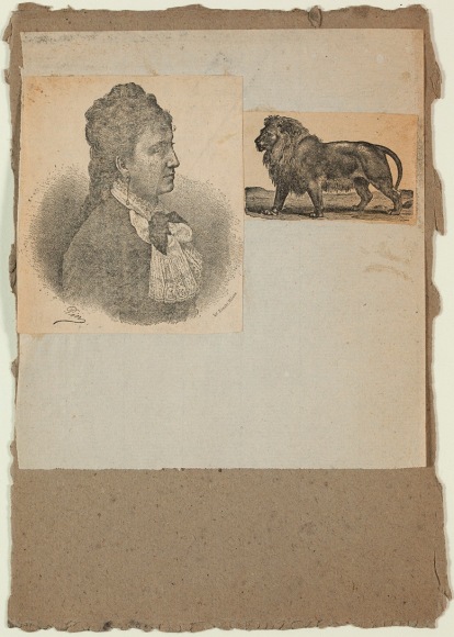 Robert Rauschenberg,&nbsp;Untitled [woman and lion], c. 1952.