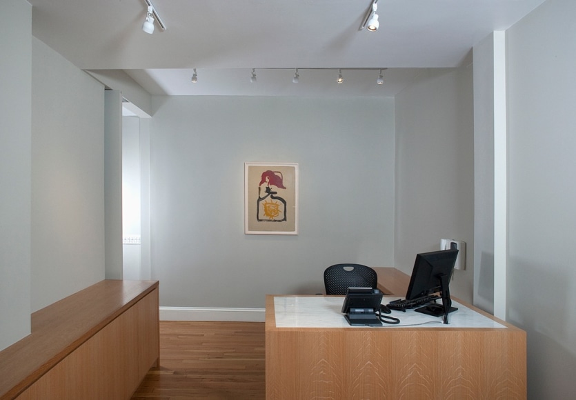 Installation view of Helen Frankenthaler: Prints and Proofs of the 1960s from the Artist&#039;s Archive at Craig F. Starr Gallery
