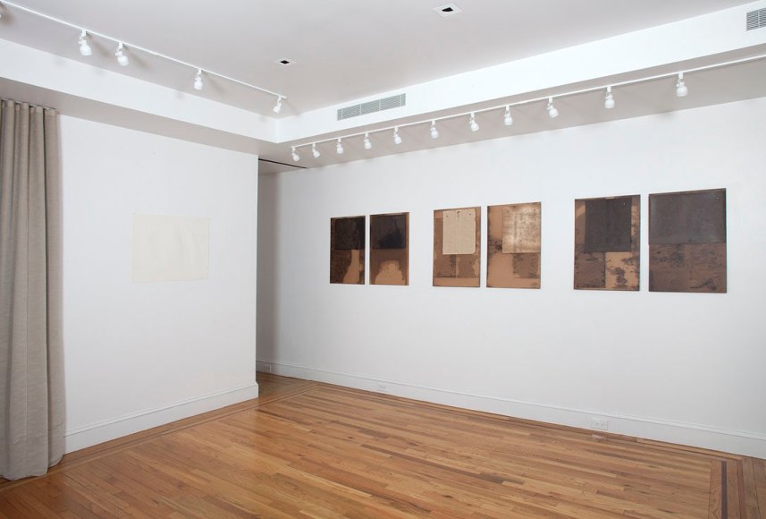 Installation view of Dorothea Rockburne: Works 1967-1972 at Craig F. Starr Gallery
